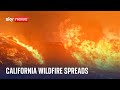 California's largest wildfire spreads threatening thousands of homes
