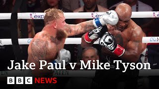 BEATS Jake Paul beats Mike Tyson on points in heavyweight bout | BBC News