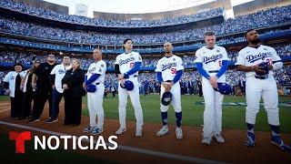 Los Dodgers rinden homenaje a Fernando Valenzuela en el primer partido de la Serie Mundial