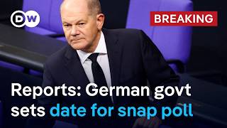 Reports: Date for early elections in Germany set for February 23 | DW News