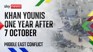 Watch live: View of Khan Younis on the first anniversary of Israel-Hamas war