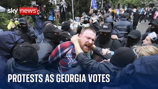 MASS Mass protests ahead of Georgia vote on controversial law