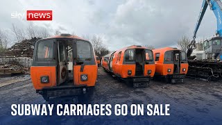 Old subway carriages go up for sale in Glasgow