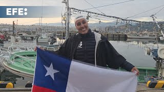 La &#39;Sirena de hielo&#39; chilena logra el desafío de los 7 mares tras cruzar el Estrecho Tsugarú