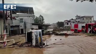 Las lluvias torrenciales en el sureste de China dejan al menos 5 muertos y 15 desaparecidos