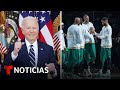 Biden recibe a los Boston Celtics, campeones de la NBA, en la Casa Blanca