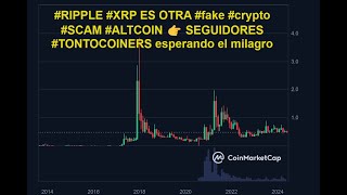 RIPPLE #RIPPLE #XRP ES OTRA #fake #crypto #SCAM #ALTCOIN 👉 SEGUIDORES #TONTOCOINERS esperando el milagro