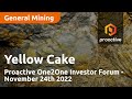 Yellow Cake presents at the Proactive One2One Investor Forum - November 24th 2022