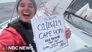 FIRST AMERICAN CORP. Sailor Cole Brauer poised to become first American woman to solo race non-stop around the world
