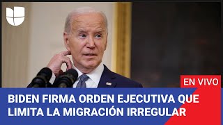 Edicion Digital: El presidente Biden firma una orden ejecutiva que cierra temporalmente la frontera.