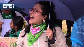 Decenas de manifestantes en Quito exigen la despenalización total del aborto