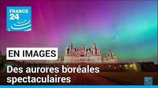 Tempête solaire &quot;extrême&quot; et aurores boréales spectaculaires • FRANCE 24