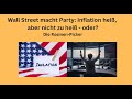 Wall Street macht Party: Inflation heiß, aber nicht zu heiß - oder? Marktgeflüster