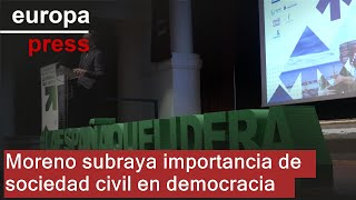 Juanma Moreno destaca la sociedad civil como pilar de la democracia