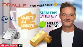 SIEMENS ENERGY AG NA O.N. Märkte am Morgen: Amazon, Oracle, Gold, Silber, MTU, Commerzbank, UniCredit, Siemens Energy