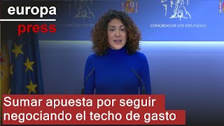 TECHO Sumar apuesta por seguir negociando el techo de gasto