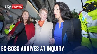 Post Office scandal: Ex-boss Paula Vennells faces media scrum as she arrives at inquiry