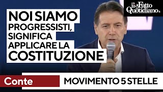 Conte: &quot;Noi siamo progressisti, significa applicare la costituzione&quot;