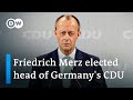 New CDU head Friedrich Merz expected to pull party to the right | DW News