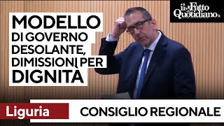 Liguria, il Pd in consiglio regionale: &quot;Toti si dimetta per dignità, modello di governo desolante&quot;