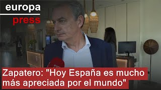 Zapatero sobre el reconocimiento de Palestina: &quot;Hoy España es mucho más apreciada por el mundo&quot;