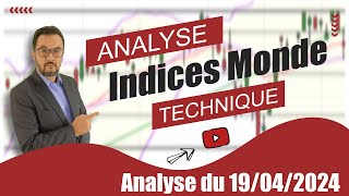 Analyse technique Indices Mondiaux du 19-04-2024 en Vidéo par boursikoter
