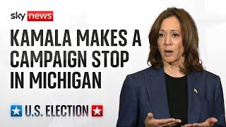 Kamala Harris speaks at campaigns event in Michigan