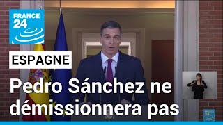 Pedro Sánchez décide de rester à la tête du gouvernement espagnol • FRANCE 24