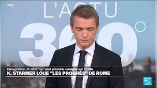 Keir Starmer loue la politique migratoire de son homologue d&#39;extrême droite Giorgia Meloni