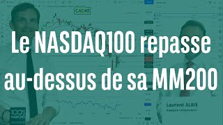 NASDAQ100 INDEX Le NASDAQ100 repasse au-dessus de sa MM200 - 100% Marchés - soir - 14/03/23