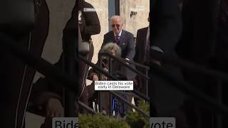 Biden casts vote early in Delaware