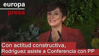 Rodríguez va con actitud &quot;constructiva&quot; a la Conferencia Sectorial tras el comunicado del PP