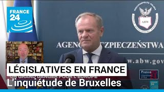 Législatives en France : l&#39;inquiétude de Bruxelles • FRANCE 24