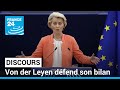 Discours sur l'état de l'Union européenne : Von der Leyen défend son bilan • FRANCE 24