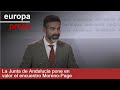 Andalucía reivindica el encuentro Moreno-Page como símbolo para alcanzar acuerdos