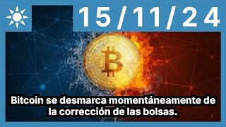 BITCOIN Bitcoin se desmarca momentáneamente de la corrección de las bolsas.