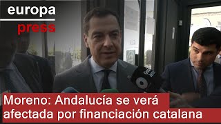 Moreno denuncia que Andalucía saldría &quot;perdedora&quot; de la &quot;cesión&quot; de Sánchez al independentismo