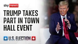 Republican presidential nominee Donald Trump takes part in town hall in Georgia