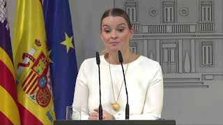 Rueda de prensa de la presidenta de Baleares, Margalida Prohens, en Moncloa