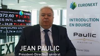 PAULIC MEUNERIE PAULIC Meunerie s’introduit sur Euronext Growth