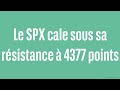 Le SPX cale sous sa résistance à 4377 points - 100% Marchés - soir - 06/11/23