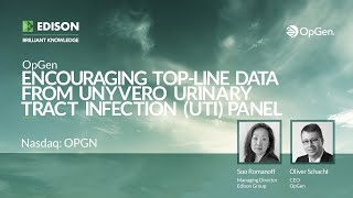 OPGEN INC. OpGen: Encouraging top-line data from unvvero urinary tract infection (UTI) panel