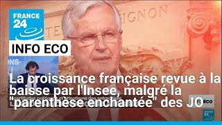 La croissance française revue à la baisse par l&#39;Insee, malgré la &quot;parenthèse enchantée&quot; des JO