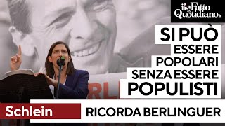 Schlein ricorda Berlinguer a Padova: &quot;Si può essere popolari senza essere populisti&quot;