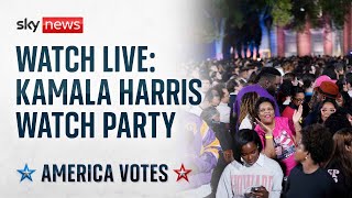 US election latest: Crowds begin to leave Kamala Harris watch party in Washington