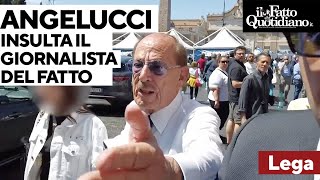 Angelucci (Lega) spunta al comizio di Meloni e insulta il giornalista del Fatto: &quot;Ma vaffanc...&quot;