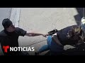 En video: Un hombre ataca a mujer hispana a plena luz del día en San Fernando, California