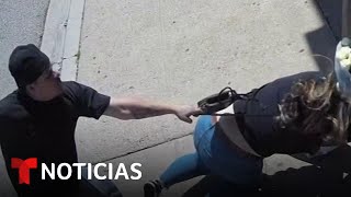 DIA En video: Un hombre ataca a mujer hispana a plena luz del día en San Fernando, California
