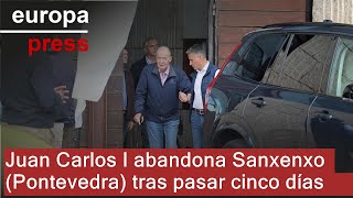 Juan Carlos I abandona Sanxenxo (Pontevedra) tras pasar cinco días
