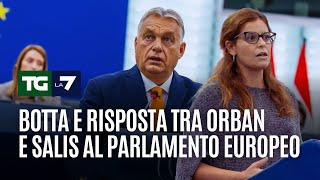 Botta e risposta tra Orban e Salis al parlamento europeo